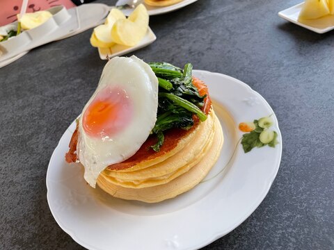 朝食やランチに＊パリパリチーズパンケーキ